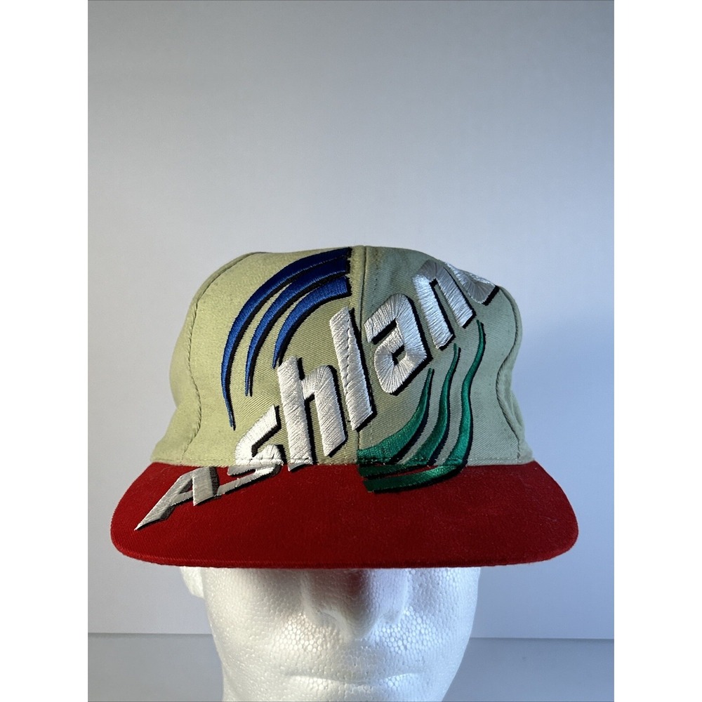 Vintage Ashland Oil Cap Hat Snap Back Trucker 1990's AOP